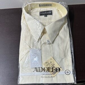 Adolfo Men's Light Yellow Dress Shirt